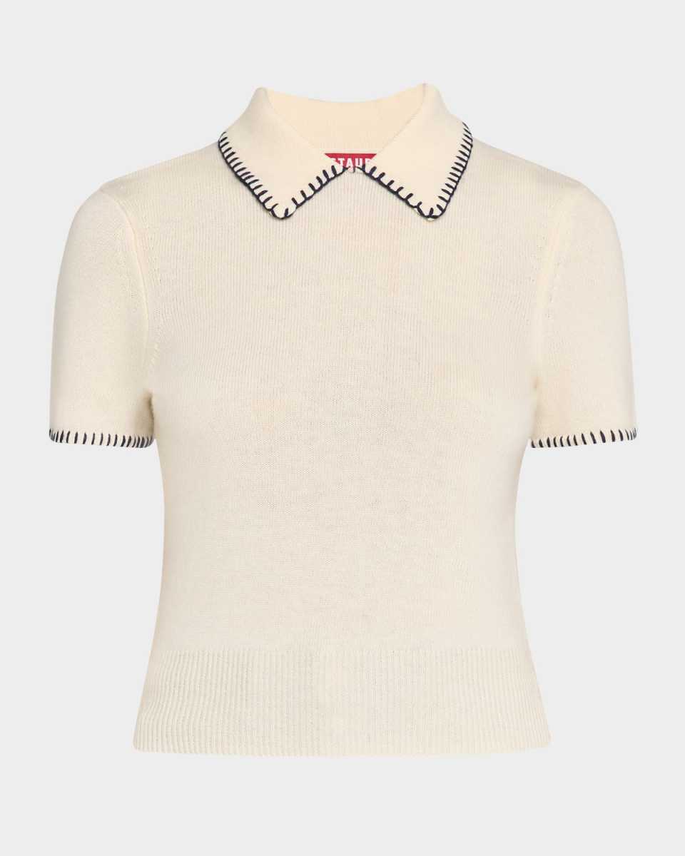 Windsor Wool-Blend Whipstitch Top
